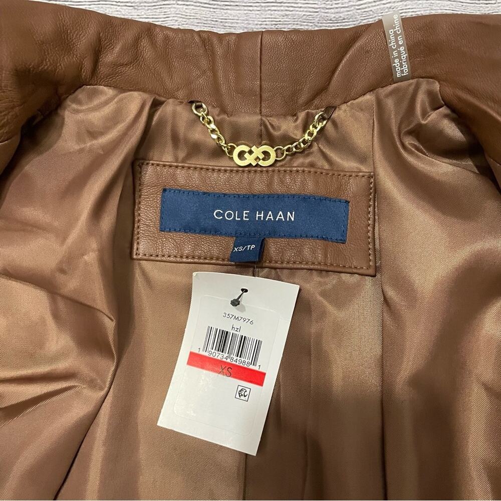 Cole Haan - NWT Fitted Leather Jacket - Picture 11 of 13